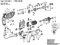 Bosch 0 603 246 442 PSB 42 RE Combi 1-Sp.Impact Drill E 240 V / GB Spare Parts PSB42RE